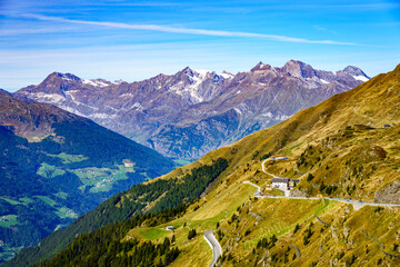 landscape at the Jaufenpass in Italy