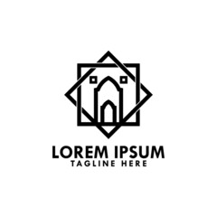 Islamic logo design template vector