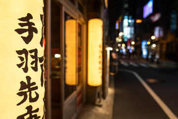 Tokyo street at night, Japan