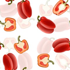 Red pepper on a white background