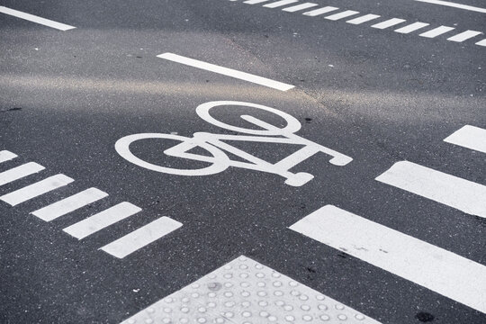 Denmark, Copenhagen, bicycle roadsign