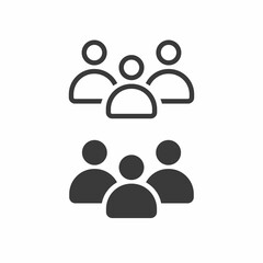 Group of people or group of users or friends, vector, icon.