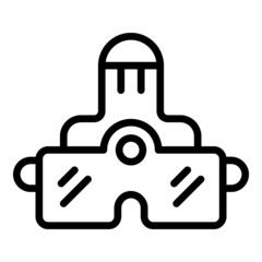 Virtual reality glasses icon outline vector. Vr platform. Digital tour