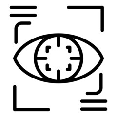 Digital eye icon outline vector. Vr platform. Virtual reality