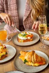 tasty breakfast in the cafe