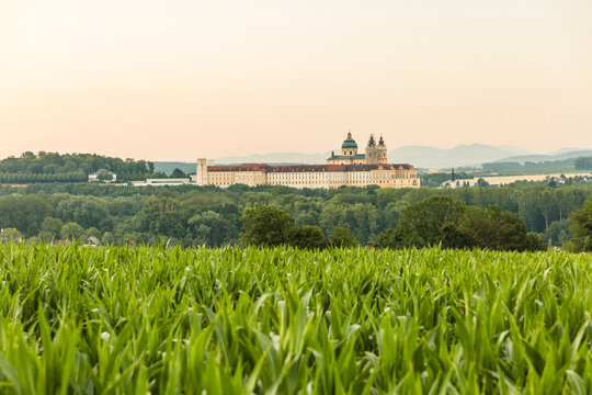 Austria, Lower Austria, Mostviertel, Wachau, View of Melk Abbey