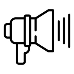 Fraud megaphone icon outline vector. Stop secure. Cyber key