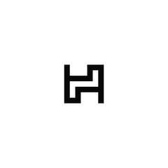 h latter vector logo abstrack