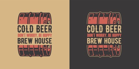 Beer metal keg for bar. Original brew design with craft beer barrel for pab or brewery