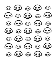 black and white skulls 