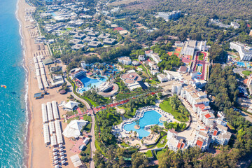 The village of Titreyengel, in the resort area of Sorgun, the city of Side. Turkey. View from above