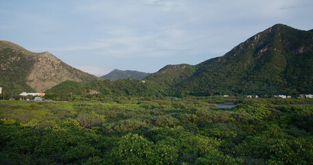 Fototapeta premium Mountain with the blue sky