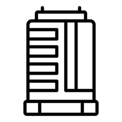 Business multistory icon outline vector. City block. Industry house