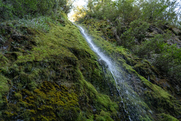 Fototapeta na wymiar Dog Stream Waterfall near Hanmer Springs, New Zealand