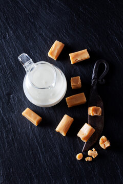Fresh cream toffees and a carafe of cream