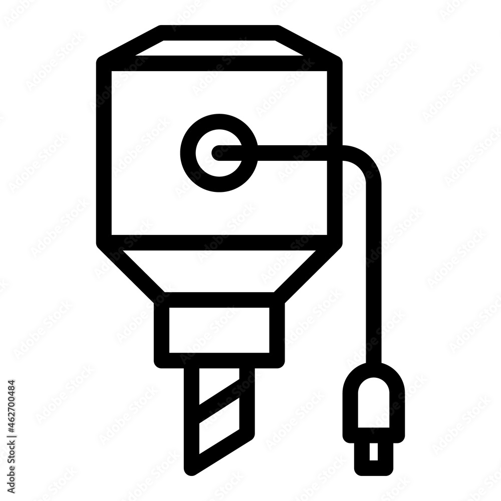Aufkleber automated cnc machine icon outline vector. work tool. lathe equipment