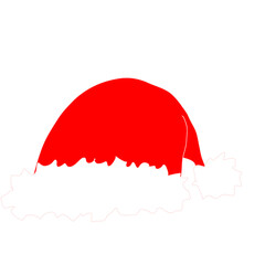 santa hat handdrawn clipart vector element  illustration