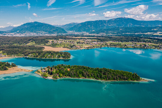 Austria, Carinthia, Faakersee Island