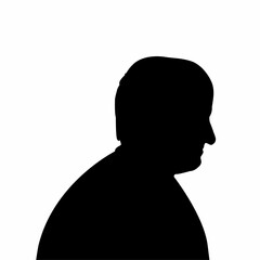 a man head silhouette vector