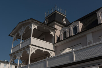 Typische Bäderarchitektur im Ostseebad Binz auf Rügen, Deutschland