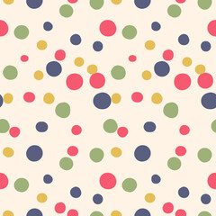 Retro Confetti Seamless Pattern for party, anniversary, birthday. Design for banner, poster, card, invitation and scrapbook