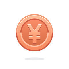 Obraz premium Yen sign icon. Currency sign. Yuan coin icon. World economics. Vector money symbol. Bank payment symbol. Golden coin. Currency exchange. Yen money. Financial operations. Cash icon. Bronze Yuan. Yuan 