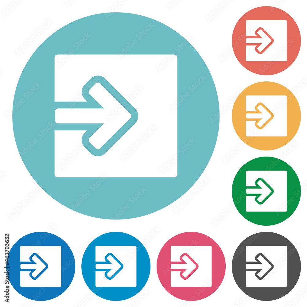 Poster import object solid flat round icons