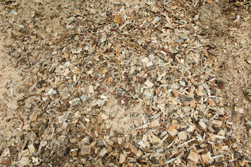 biomass, wood shredded and mixed in various ways,