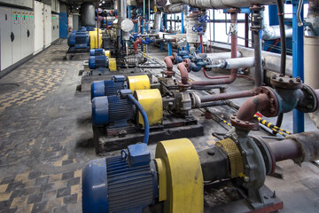 Fototapeta premium Some old pumps with motors