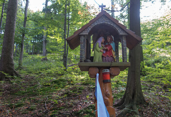 The rosary Marian route . A shrine to the mystery, the visitation of Elizabeth by Mary