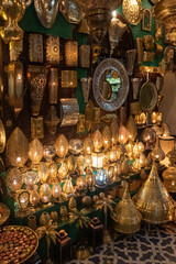 Africa city old town Fez Morocco traditional tourist oriental street leather roof view arabic colorful medina