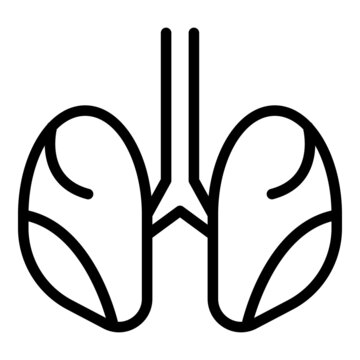 recommend clip art: Human lungs icon outline vector. Patient xray. Cancer lungs