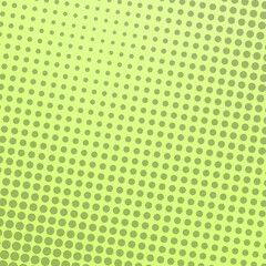 Pop art colorful comics book magazine cover. Polka dots green background. Cartoon funny dotted retro pattern. Vector halftone illustration. Template design for poster, card, flyer