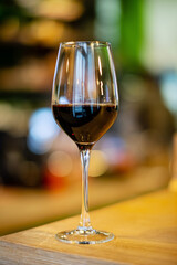 wine glass in the bar