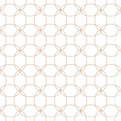 Vector geometric seamless pattern. Modern geometric background. Oval mesh.