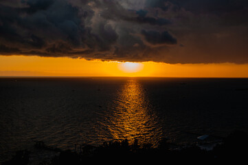 sunset over the sea