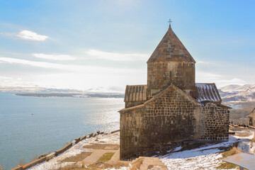 Surp Arakelots Church at Sevanavank, Lake Sevan, Armenia