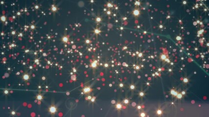 Animation of glowing spots over network of connections