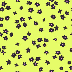 Colorful seamless pattern with little flowers.