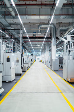 Machinery in a modern factory