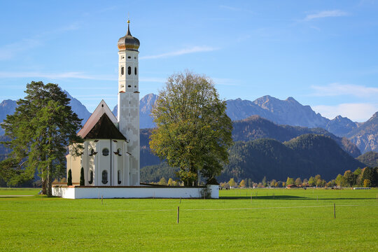 Germany, Bavaria, Allgaeu, Schwangau, St. Koloman church