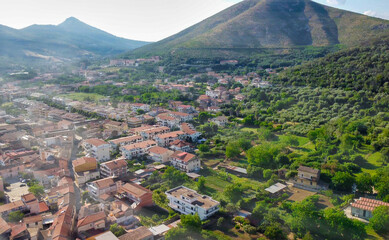 Caserta, Italy. Aerial view of the city from the famous Reggia.