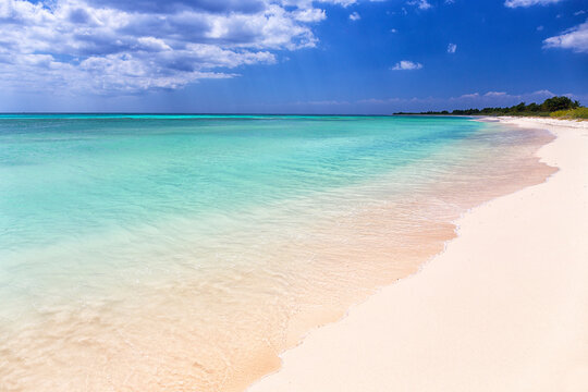 Scenic view of beach against sky at Punta Sur, Cozumel, Mexico