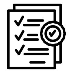 Work papers icon outline vector. Corporate team. Office success