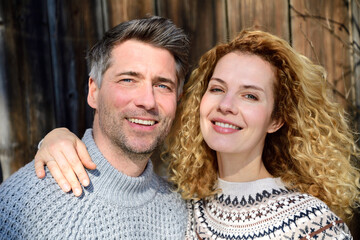 Germany, Bavaria, portrait of happy couple