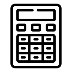 Finance calculator icon outline vector. Finance strategy. Corporate teamwork