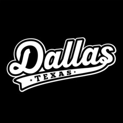 Dallas Texas lettering design. Dallas typography design. Vector and illustration.