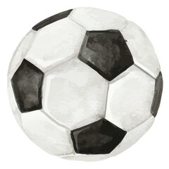 Vector watercolor style illustration of soccer ball
