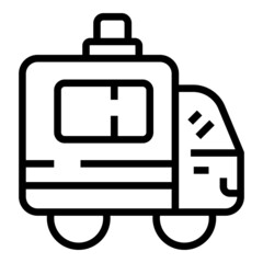 Ambulance car icon outline vector. Hospital emergency. Paramedic doctor