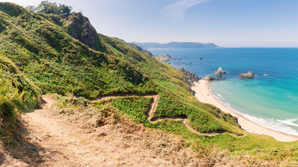 Playa de Fábrega, Ortigueira, A Coruña, Galicia, España.